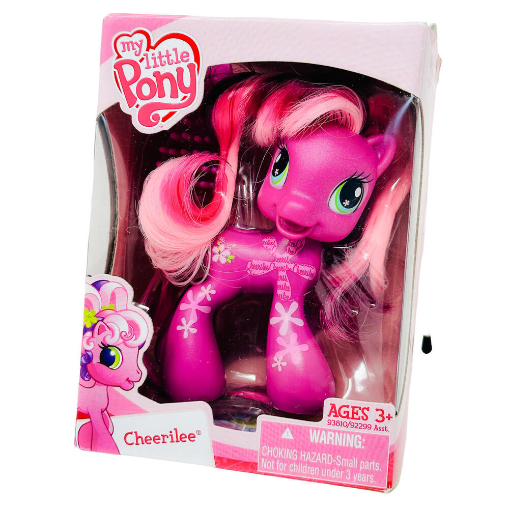 My Little Pony 2009 G3.5 Cheerilee Brushable Pink Purple Horse Figure Hasbro MLP